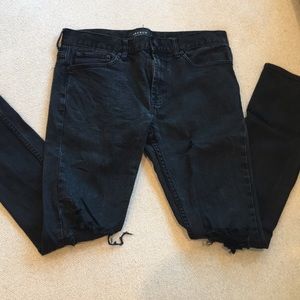 Womens black ripped PACSUN jeans